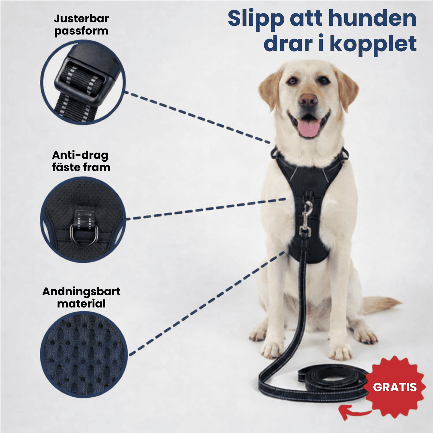 ScandiPets™ Anti-drag sele